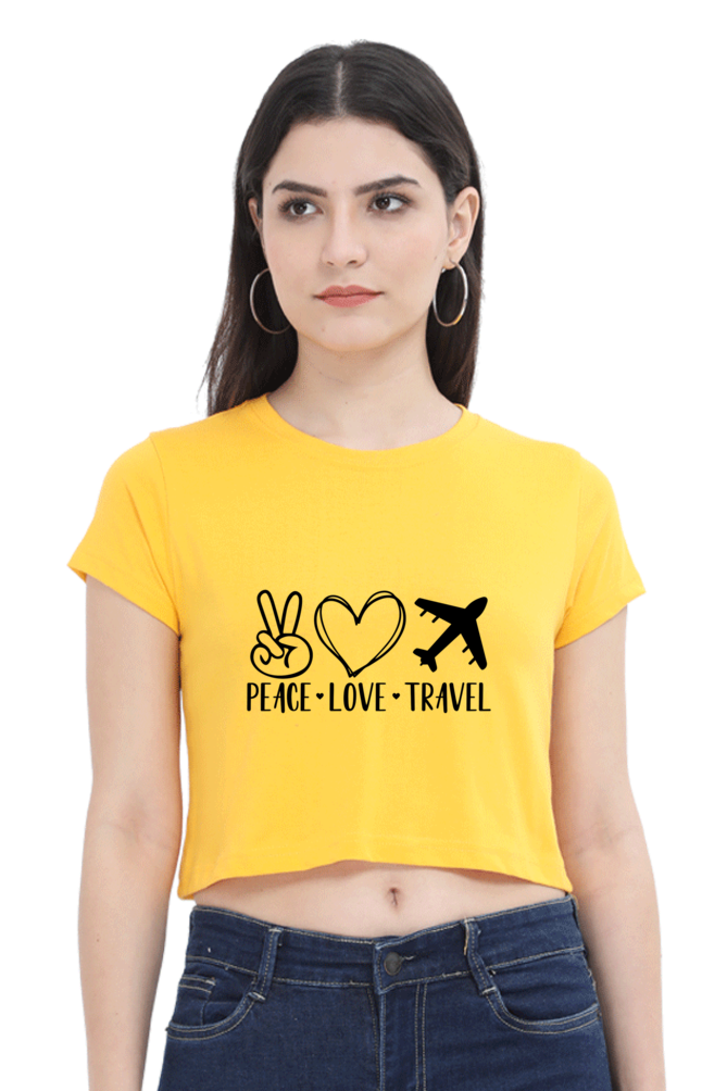 Peace Love Travel : Crop Top