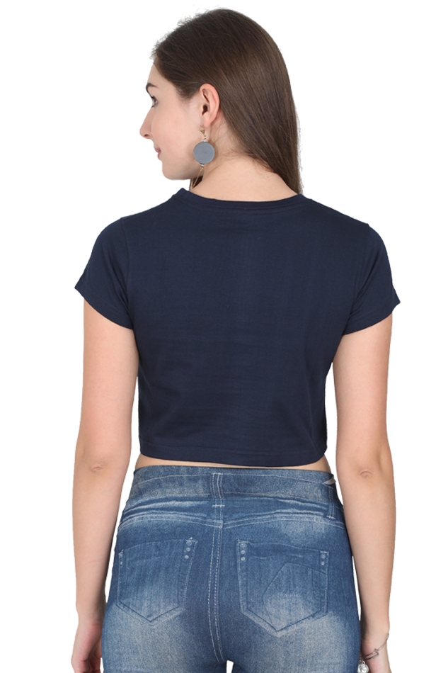 Wanderlust : Crop Top (Black/Navy Blue)