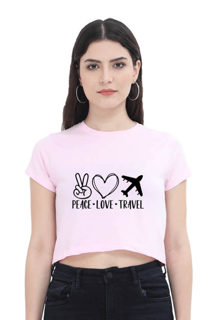 Peace Love Travel : Crop Top