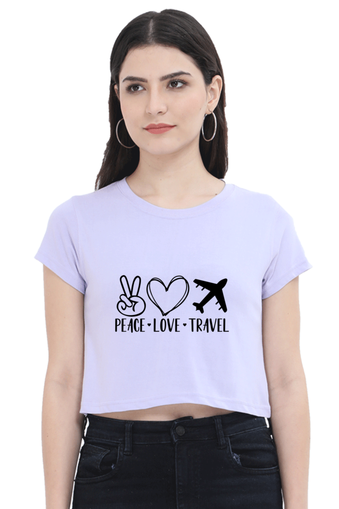 Peace Love Travel : Crop Top