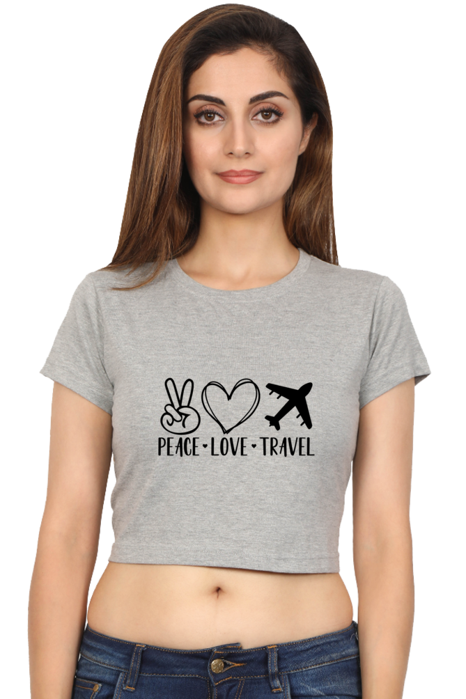 Peace Love Travel : Crop Top