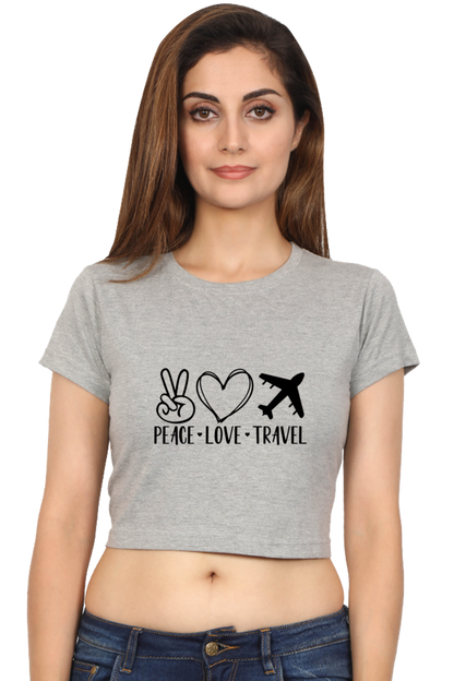 Peace Love Travel : Crop Top