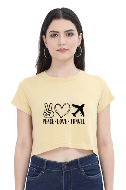 Peace Love Travel : Crop Top