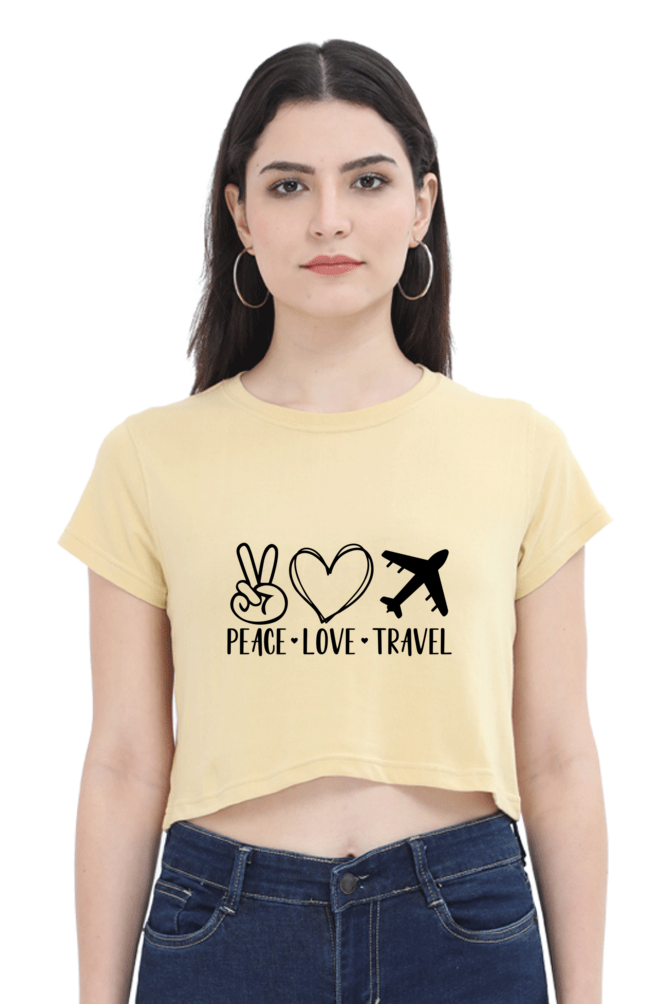 Peace Love Travel : Crop Top