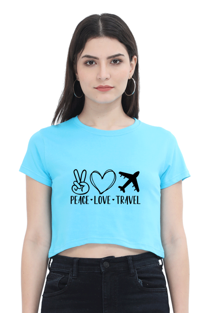 Peace Love Travel : Crop Top